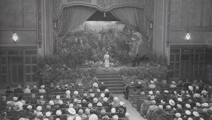 City of Caulfield Centenary Concert, Glen Eira Town Hall — Auditorium, 1957. Image: Glen Eira City Council Collection.